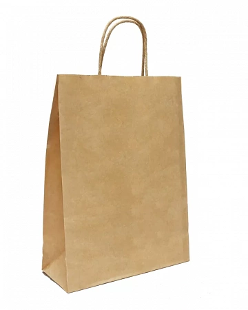 Крафт пакет с крученой ручкой 1 сл 45х35х15 НМ